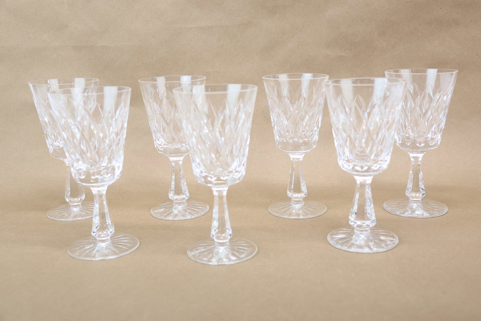 Seven Waterford Crystal White Wine Glasses In The Kinsale Pattern. (1 of 5)