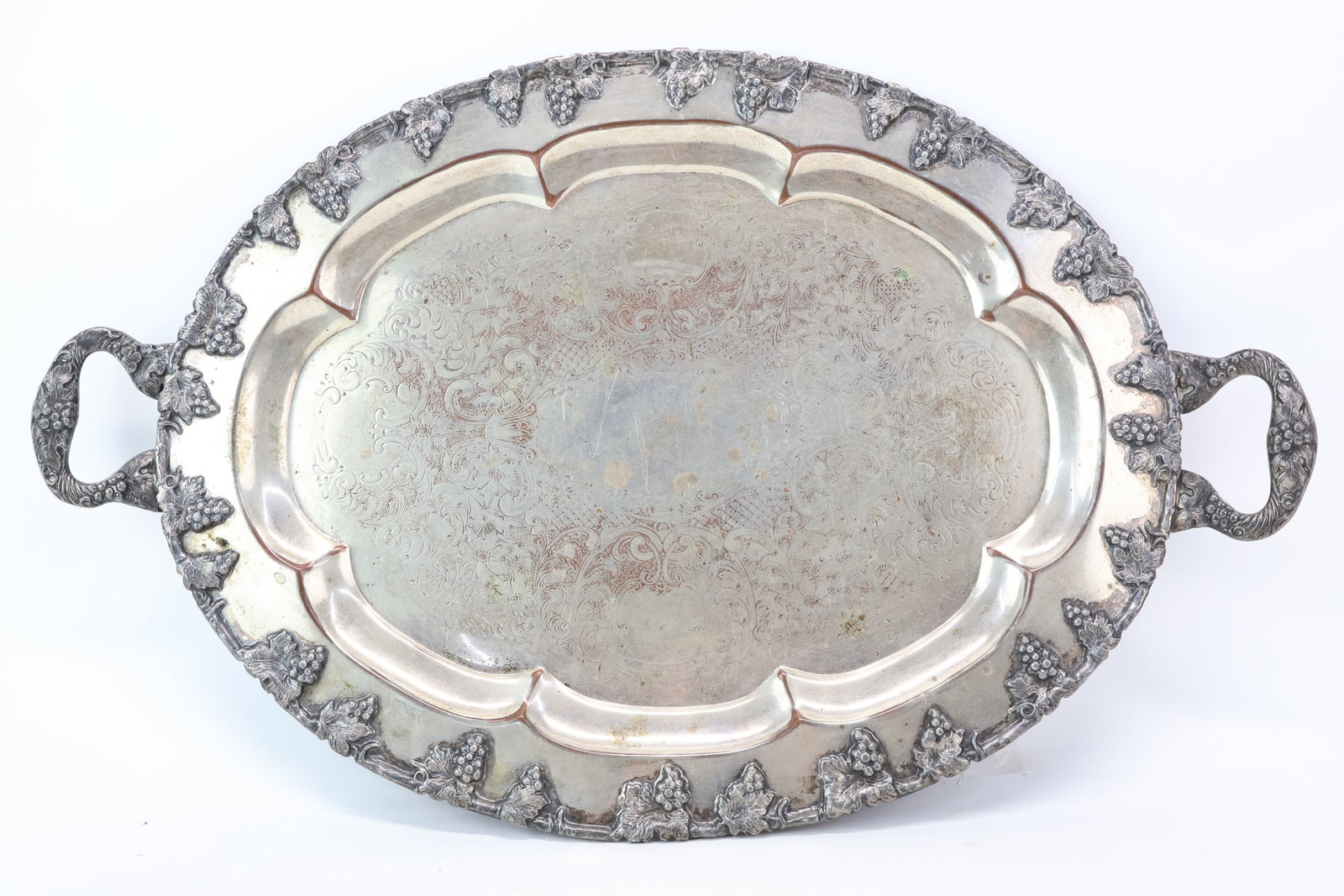 Large Silver Plated Serving Platter - 2