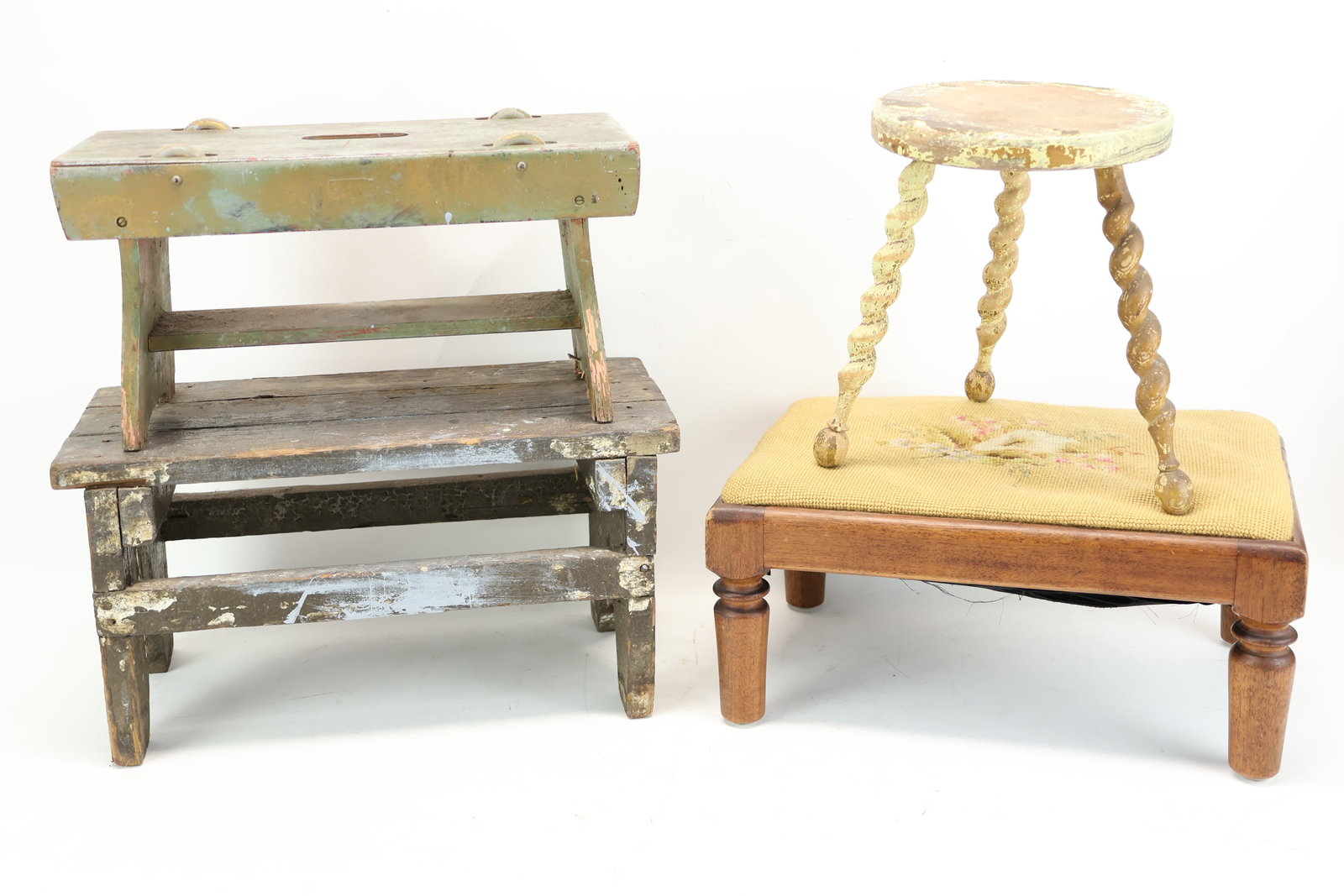 Four Vintage Foot Stools (1 of 6)