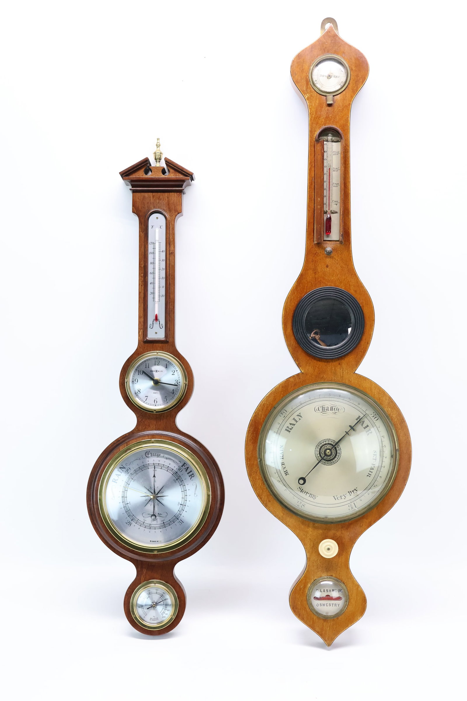 Antique Lashmore Oswestry Wall Barometer (1 of 18)