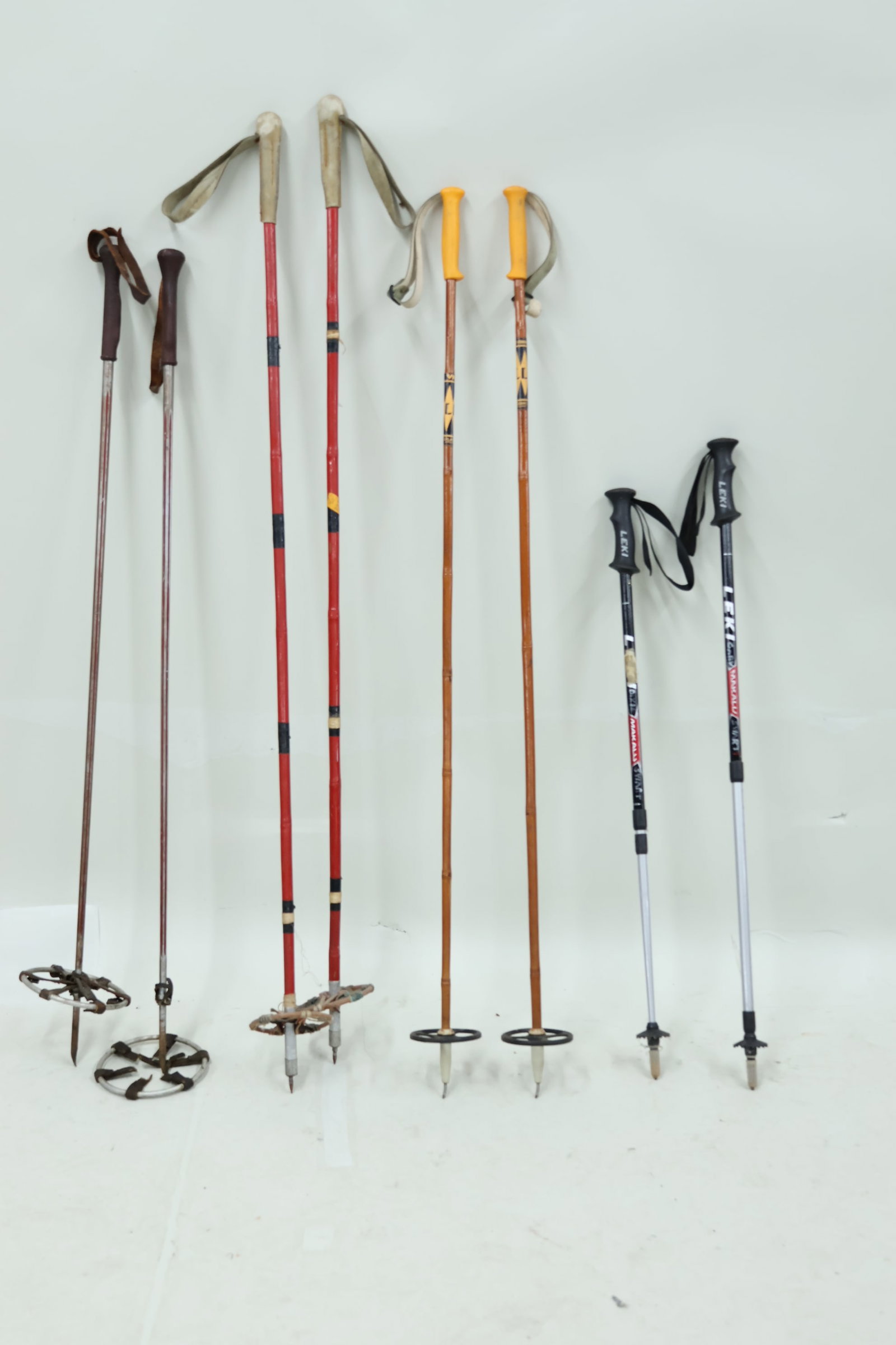 Vintage Group of assorted Ski Poles (1 of 9)