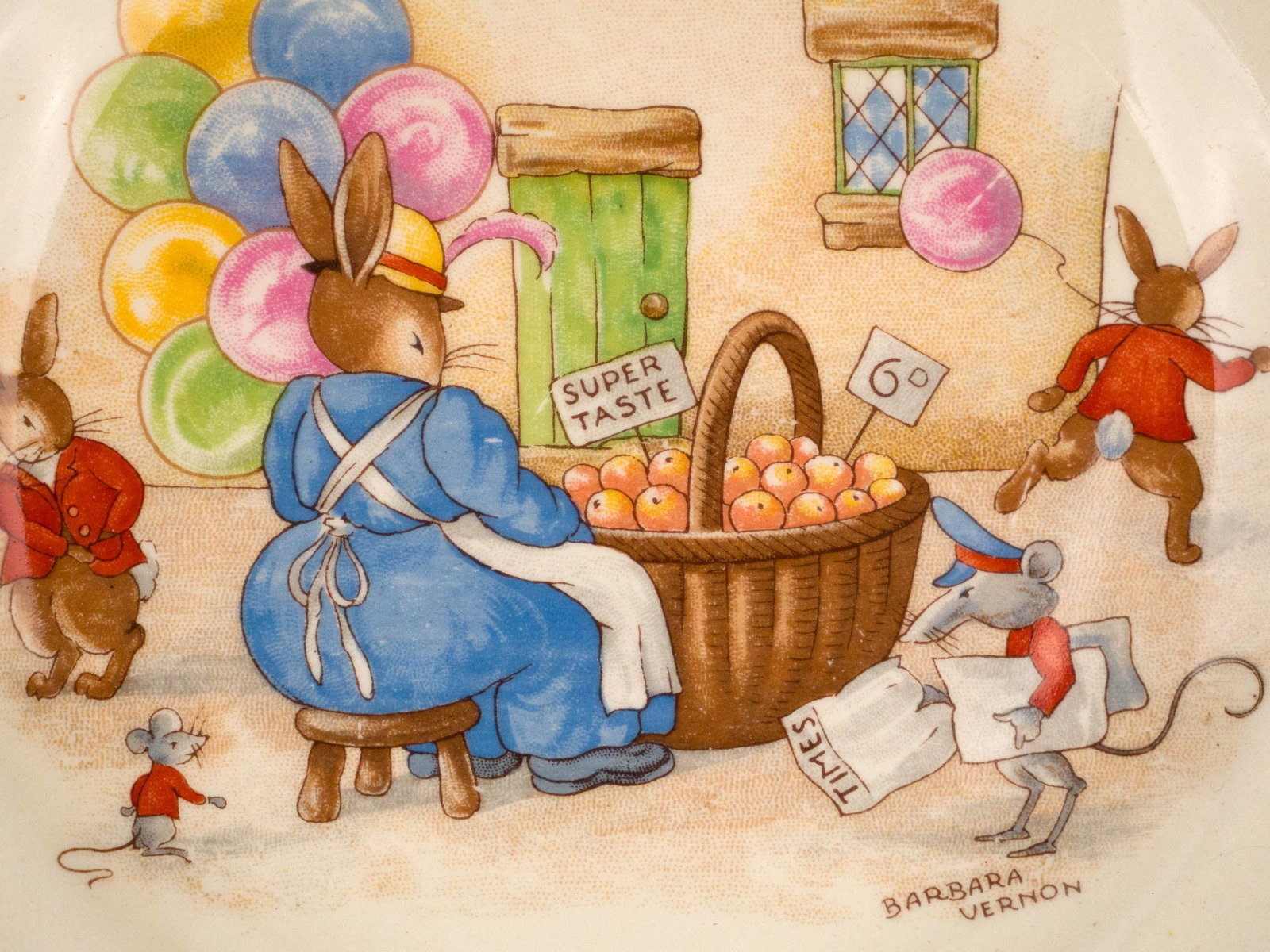 Three "Bunnykins" Small Plates - 4