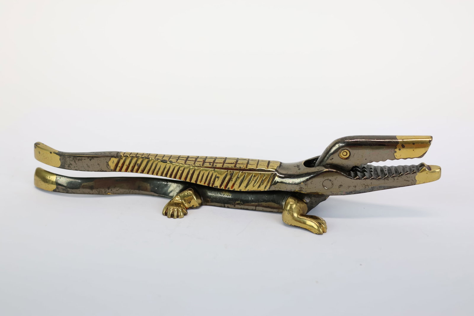 Crocodile Form Brass Nutcracker - 2