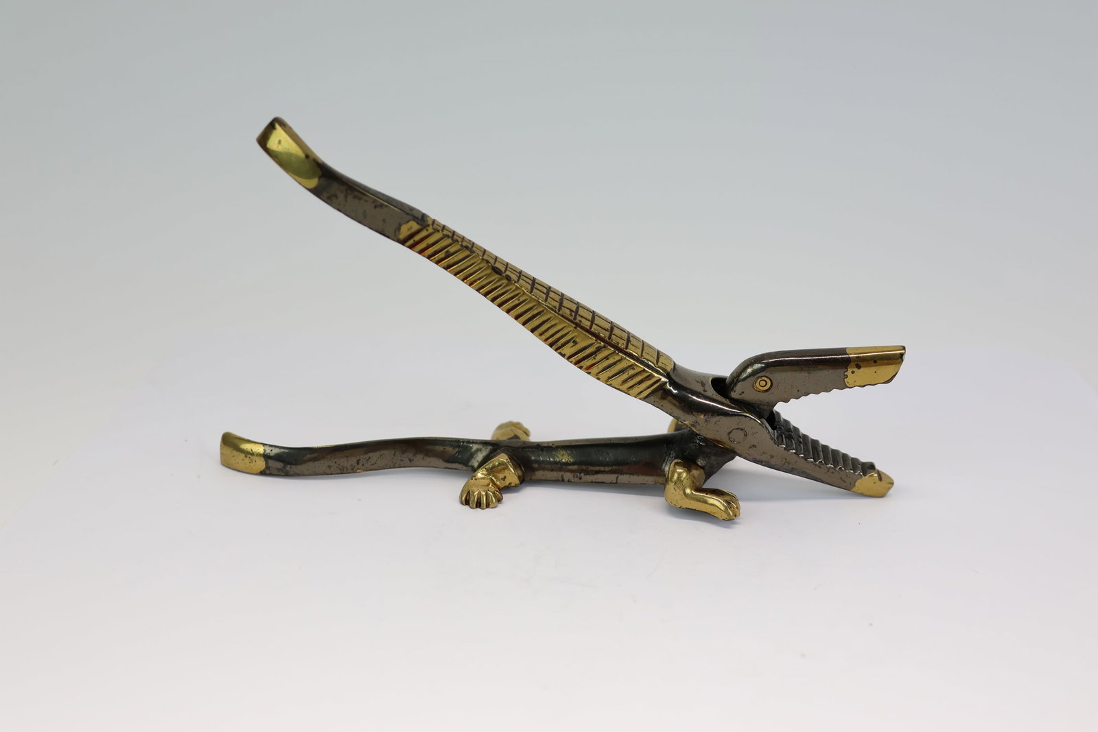 Crocodile Form Brass Nutcracker - 3