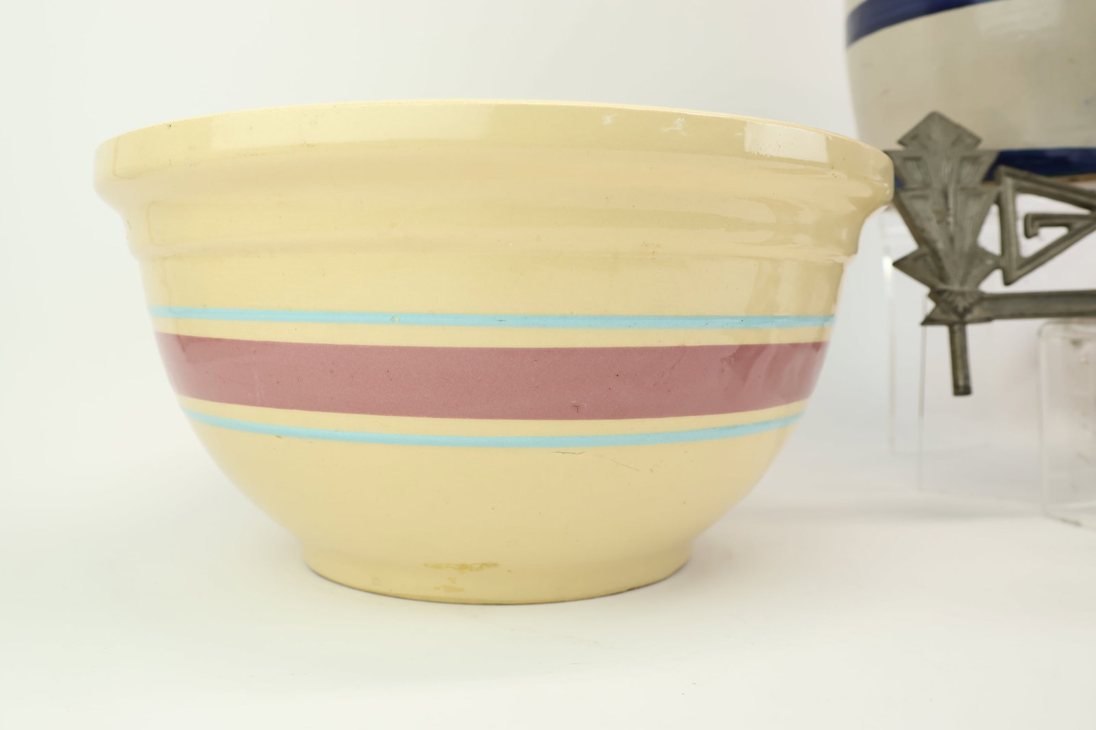 Blue Glazed Two Gallon Stoneware Cider Crock - 2