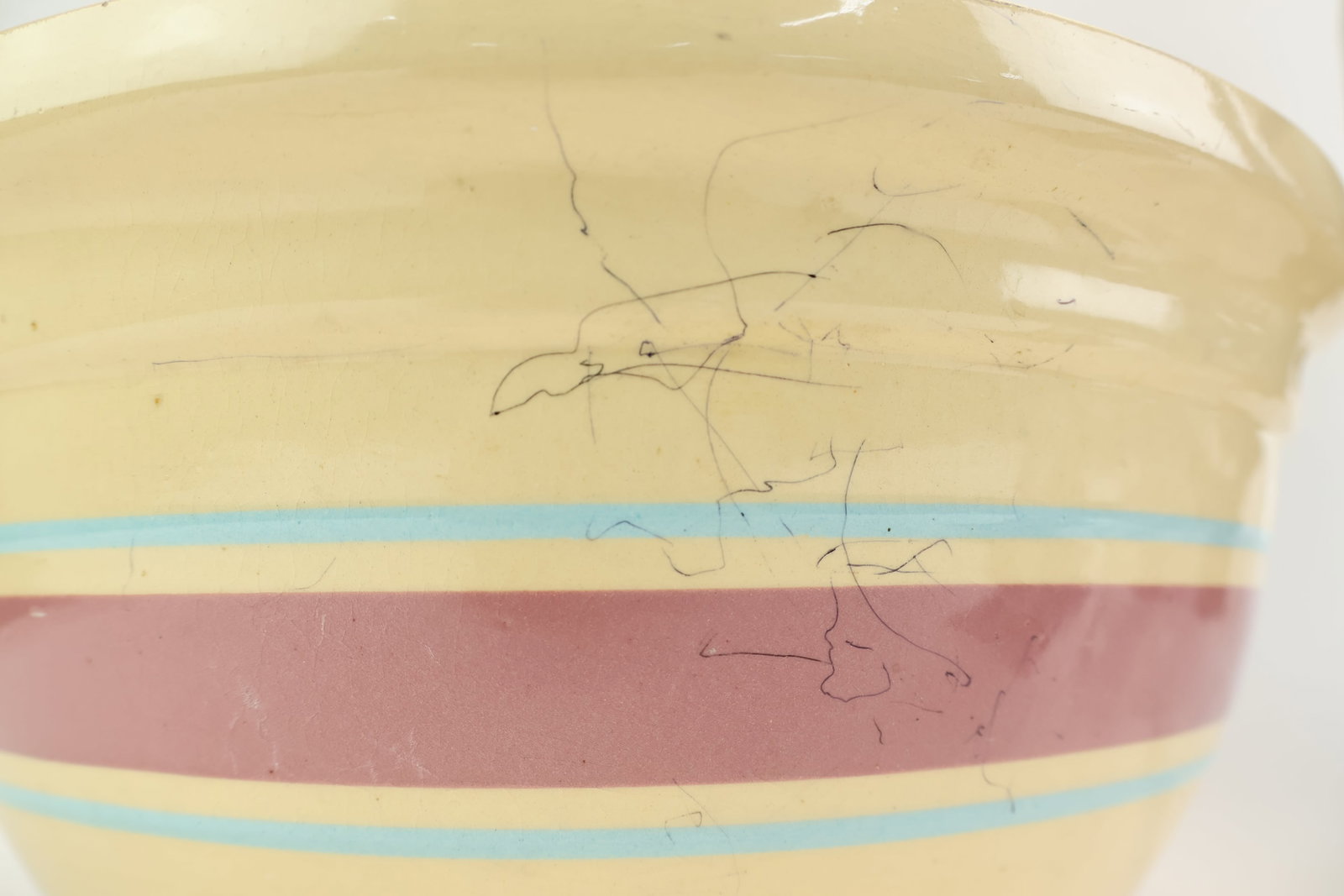 Blue Glazed Two Gallon Stoneware Cider Crock - 4