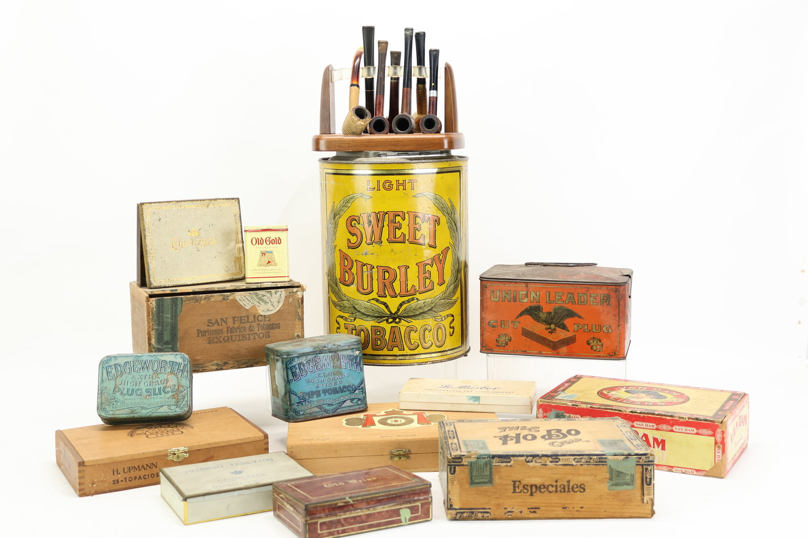 Group of Assorted Tobacco and Cigarette Tins (1 of 10)