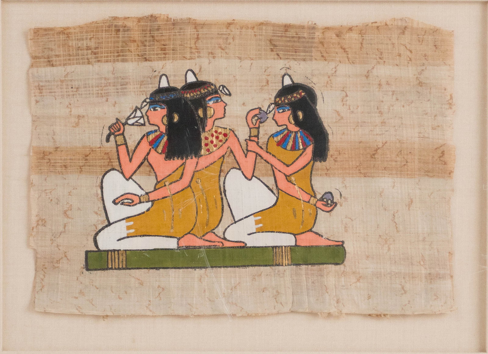 Two Egyptian Papyrus Paintings - 2