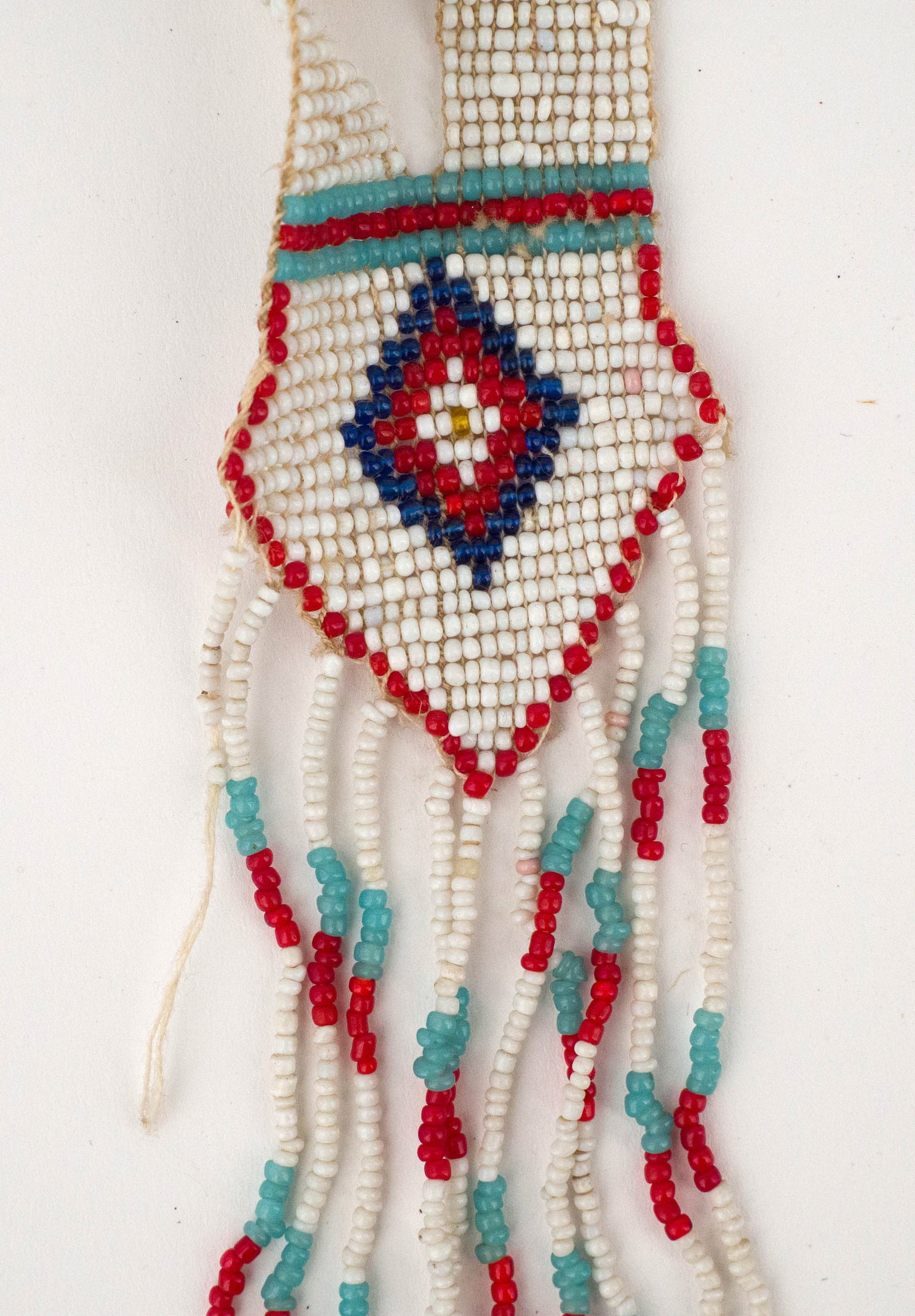Native American Beaded Leather Pouch - 4
