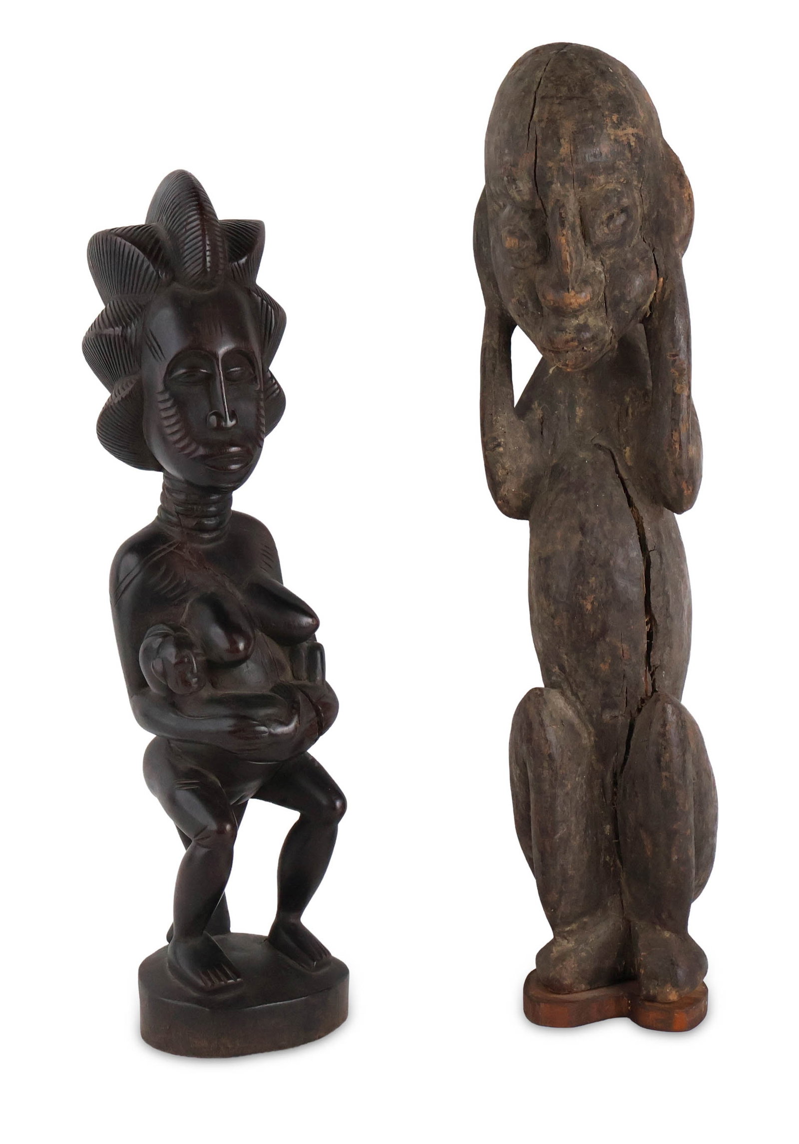Two African Style Carved Hardwood Figures (1 of 15)