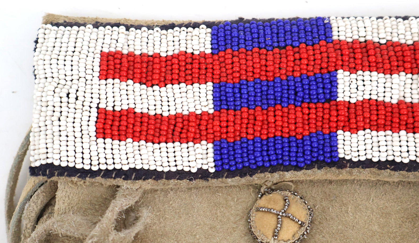Three Beaded Leather Pouches - 10