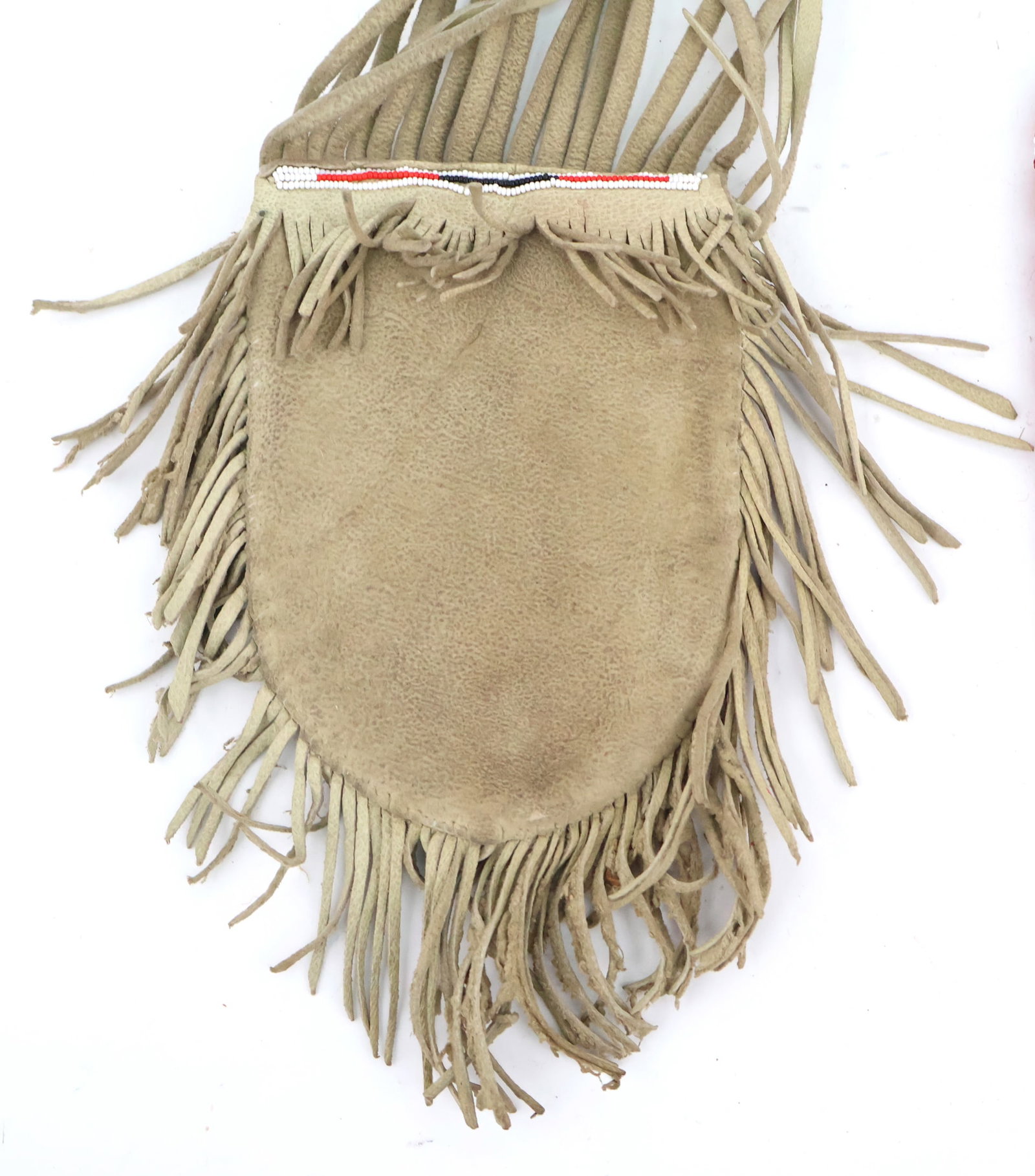 Three Beaded Leather Pouches - 12