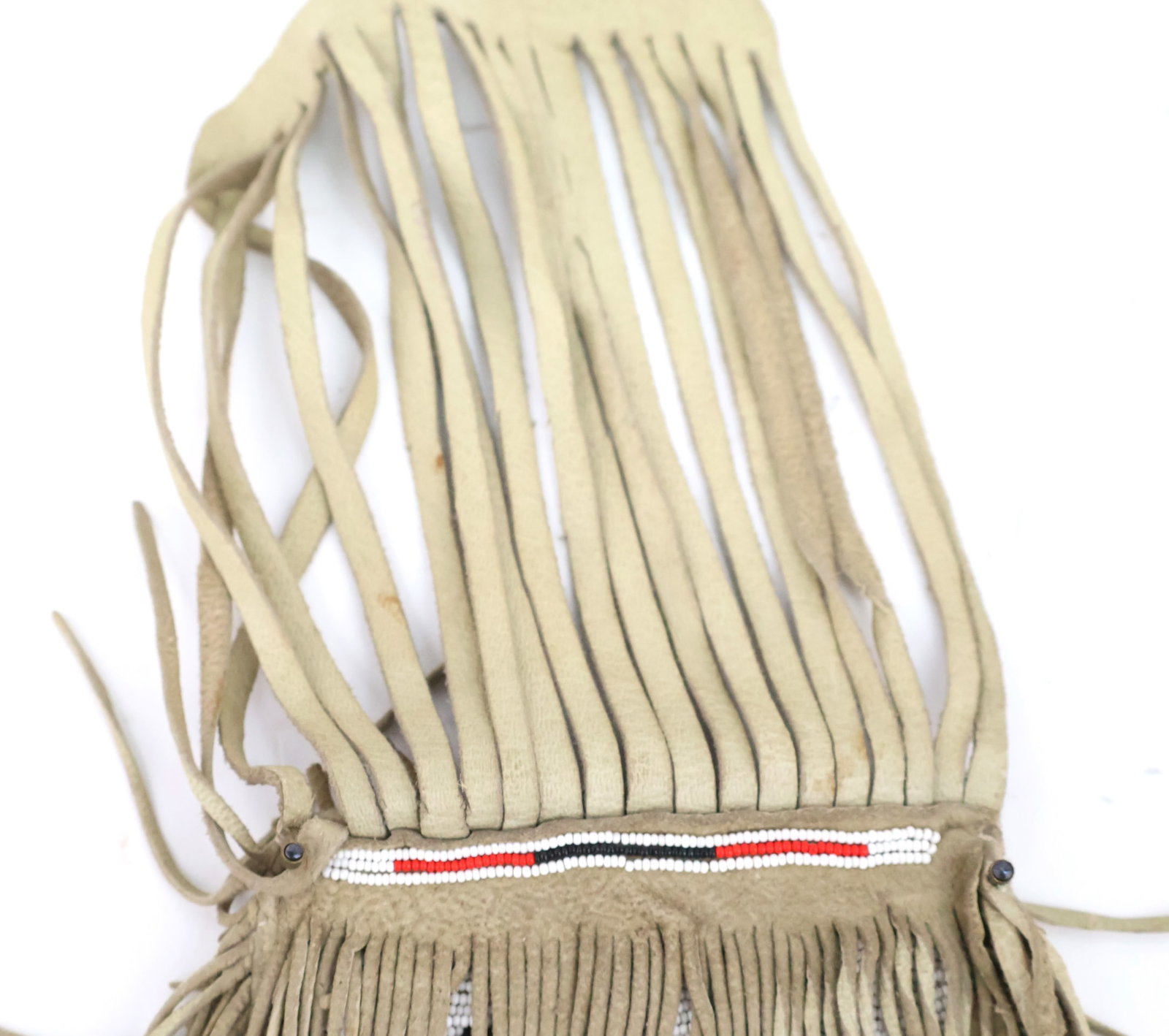 Three Beaded Leather Pouches - 4