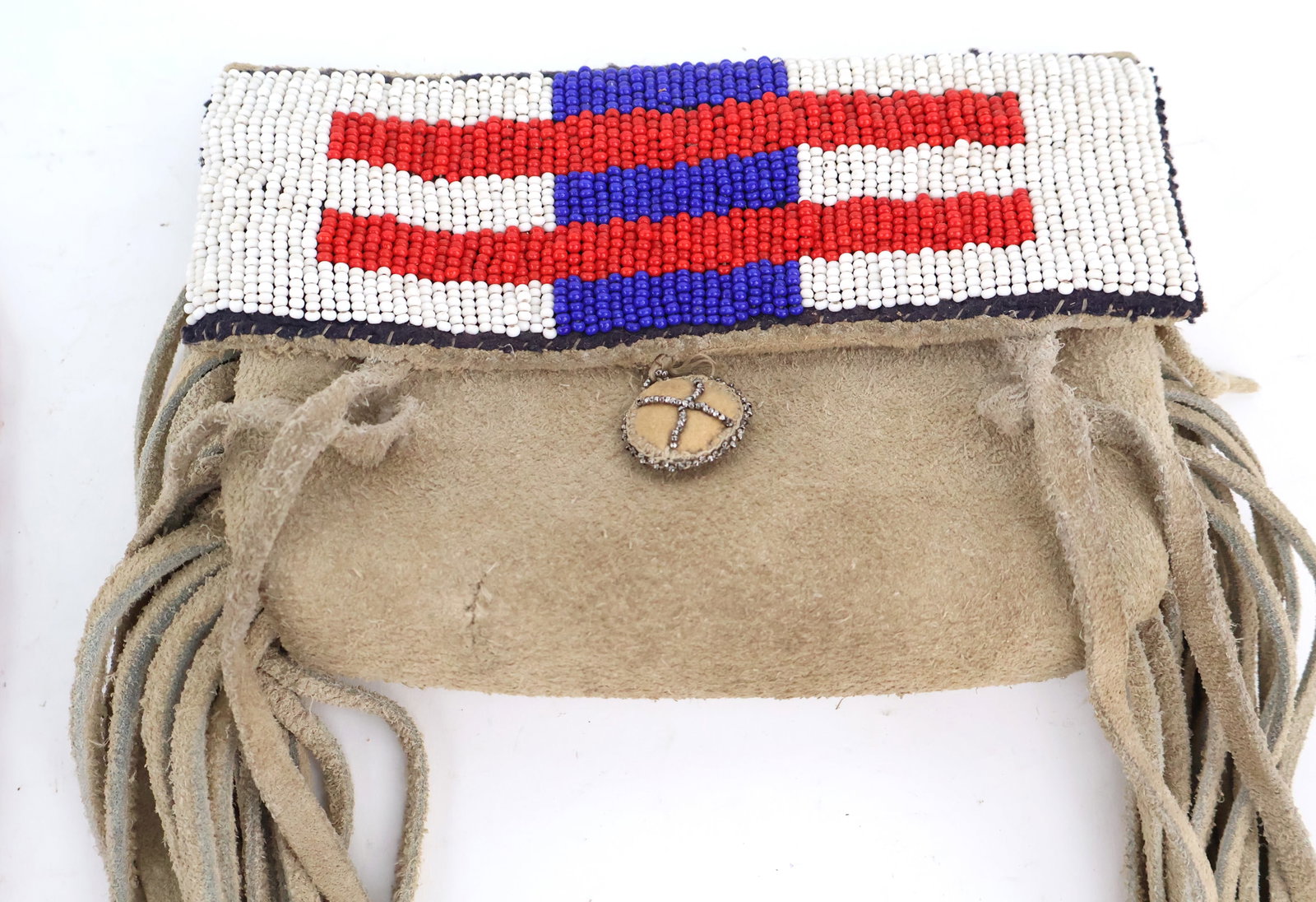 Three Beaded Leather Pouches - 9