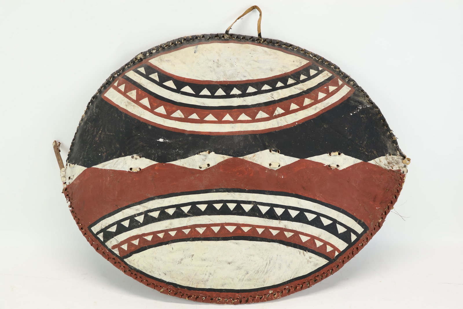 Vintage Maasai Leather Hide African Shield (1 of 7)