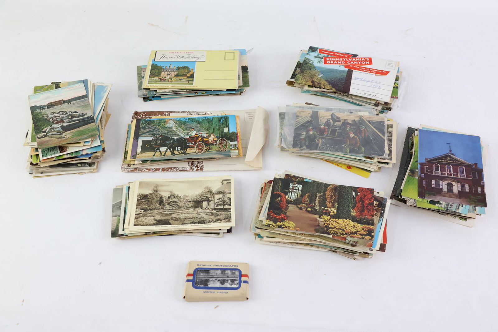 Large 1900's Group of Vintage PA and Virginia Postcards: Large 1900's Group of Vintage PA and Virginia Postcards Large 1900's Group of Vintage Pennsylvania and Virginia Postcards. Including Coal miner postcards along with various towns and city's