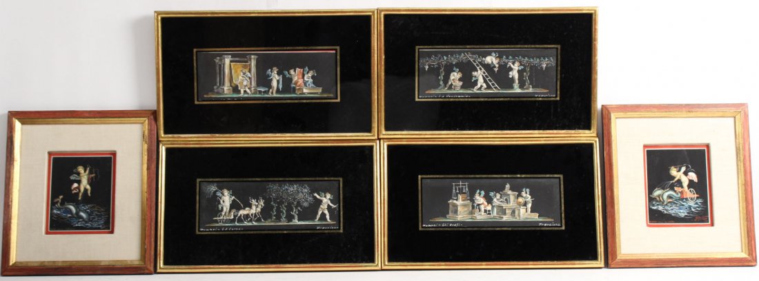 Four Gouaches, Pompei Scenes, Francione (1 of 9)