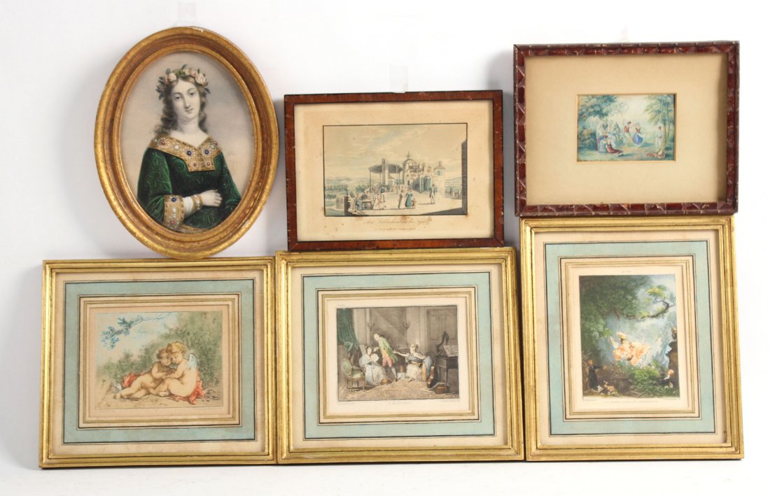 Six Small Prints of Figures (1 of 9)