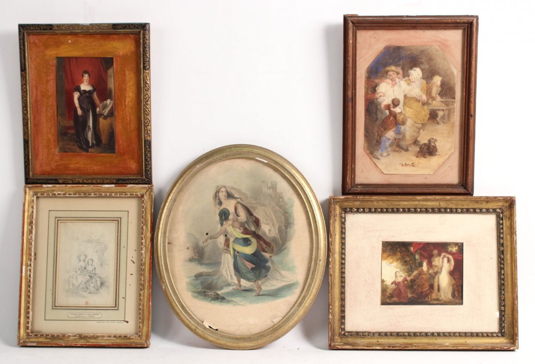 Three Gouaches of Figures (1 of 9)