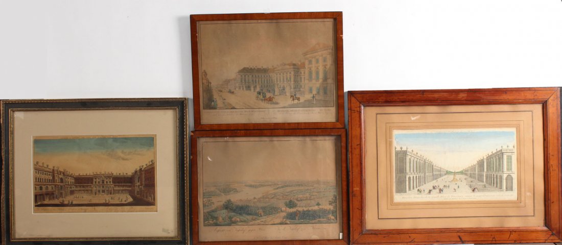 Four Landscape and Architectural Prints (1 of 9)