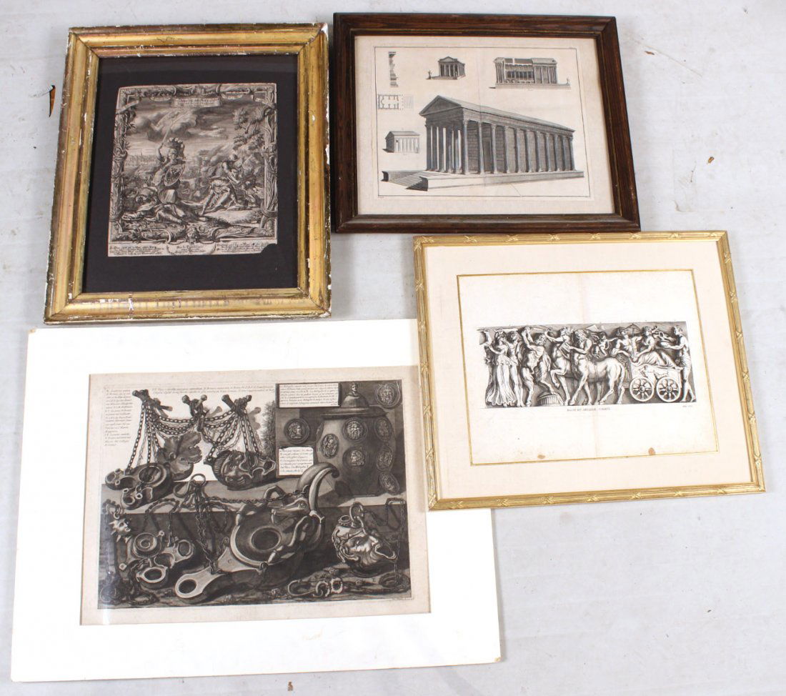 Four Black and White Classical Themed Prints (1 of 5)