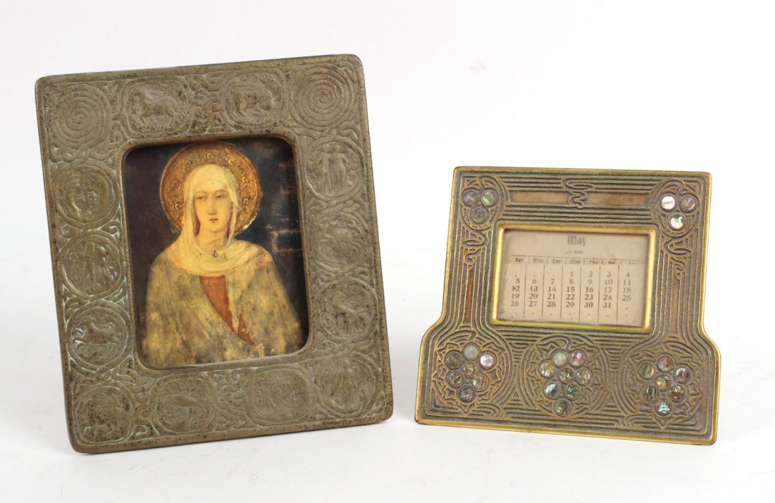 Tiffany Studios Bronze Frame, Zodiac Pattern (1 of 10)