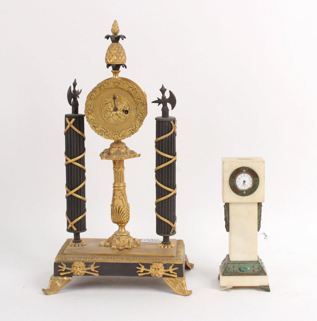 Neoclassical Style Gilt Metal Mantle Clock (1 of 10)