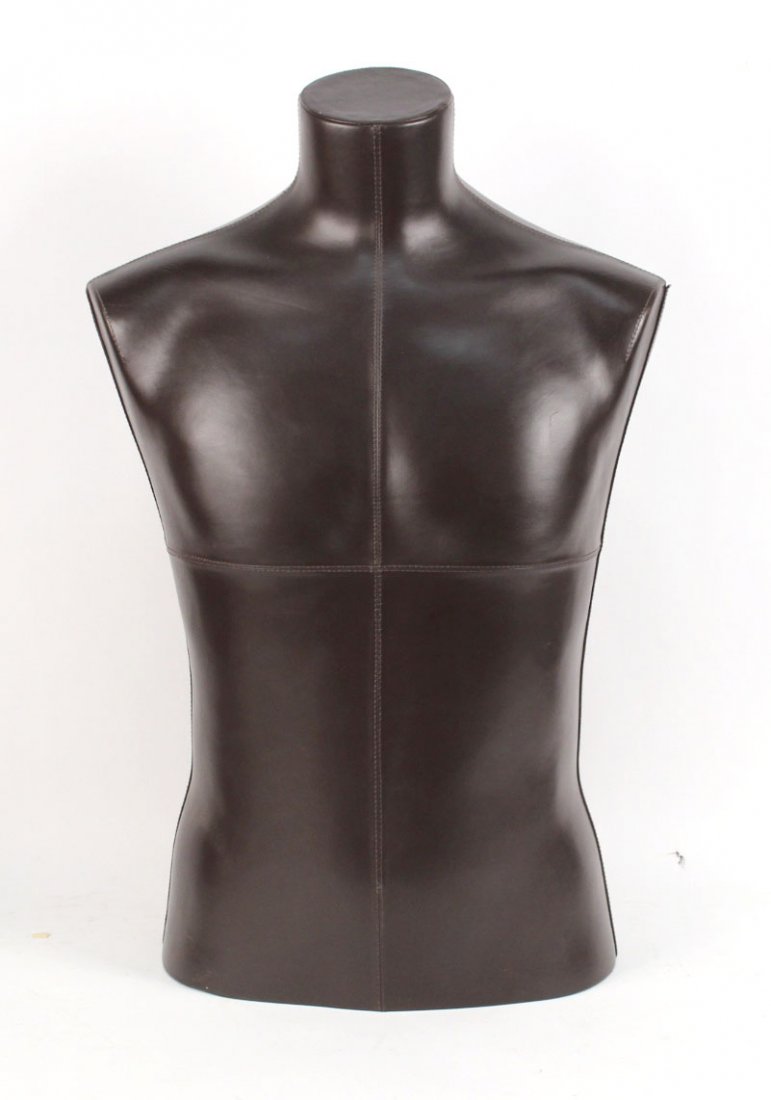 Leather Covered Dress Form, 20th C. (1 of 5)