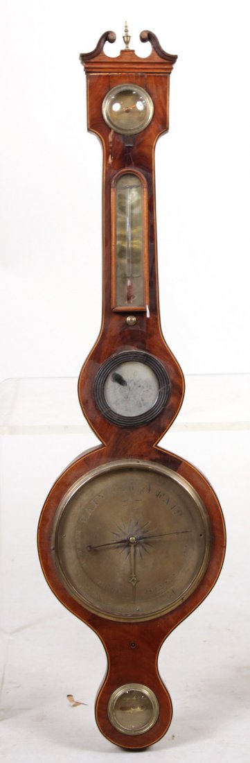 Regency Inlaid Mahogany Barometer (1 of 7)