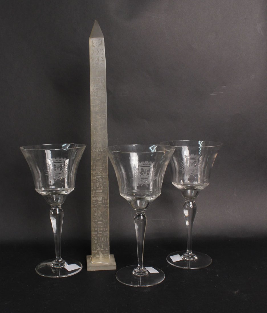 Three Glass Compotes, French, 20thC. (1 of 7)