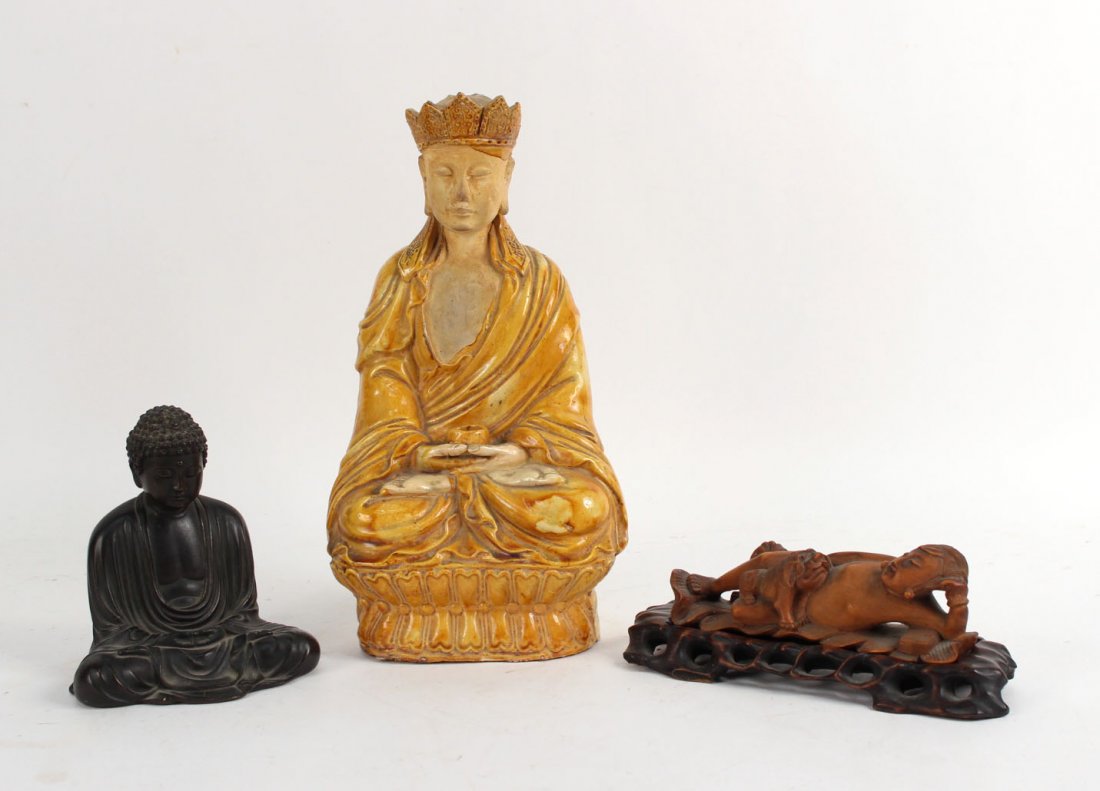 Two Thai Seated Buddha Figures, 20thC. (1 of 10)