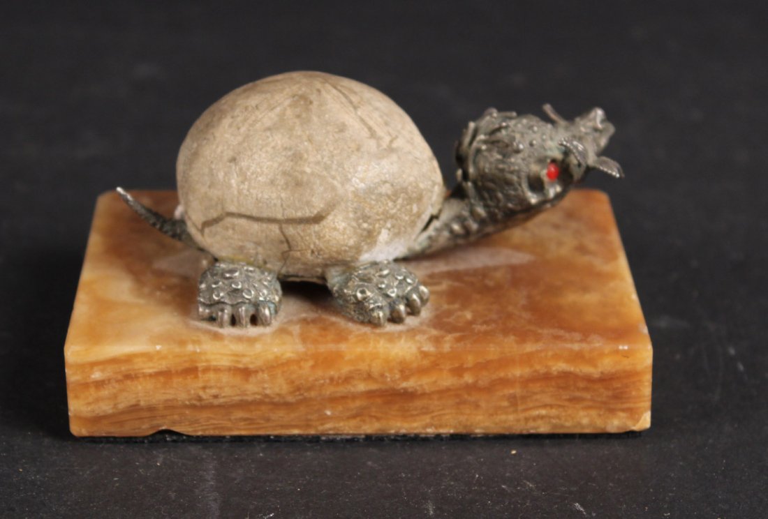 Cartier Sterling Silver Mounted and Stone Turtle (1 of 7)