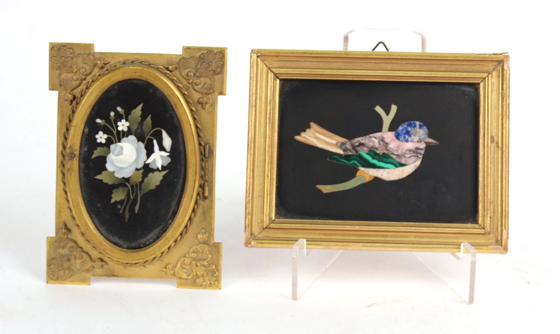 Two Pietra Dura Inlaid Marble Plaques, 20thC. (1 of 4)