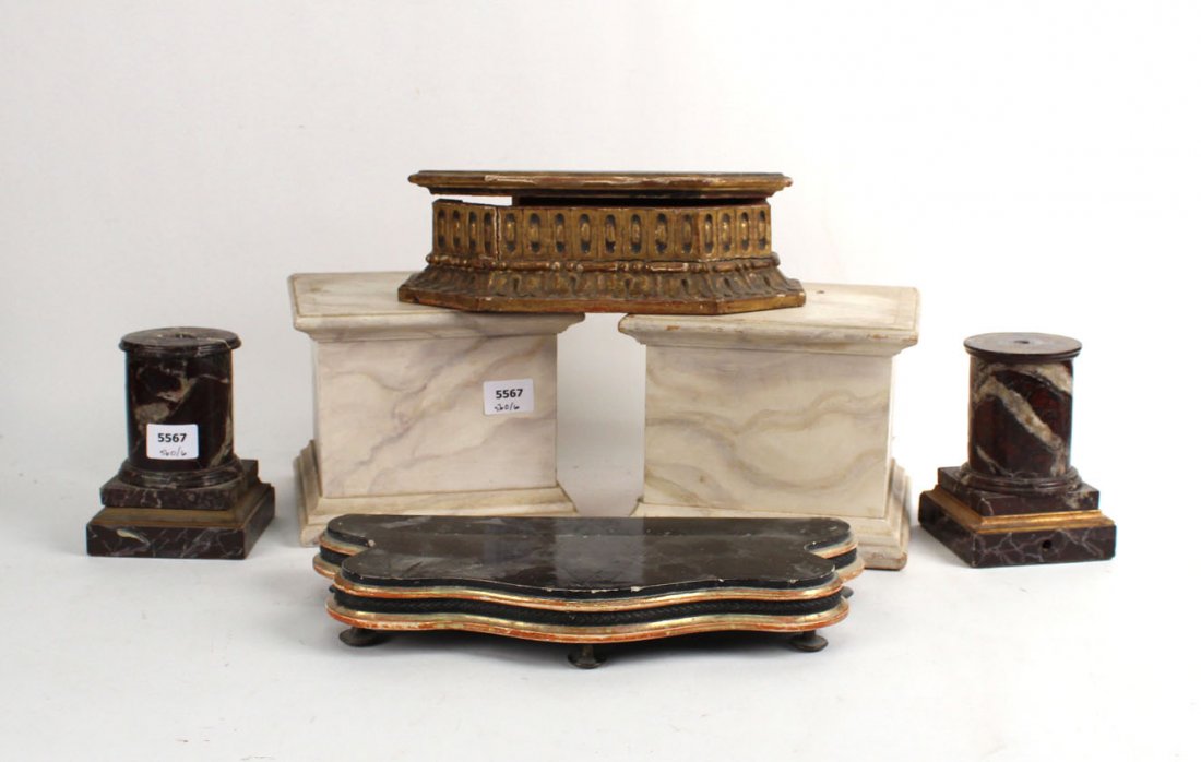 Two Pairs of Pedestals, 20thC. (1 of 5)
