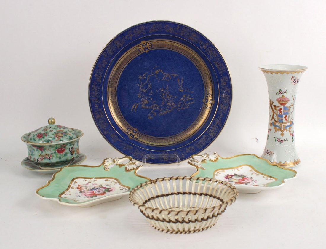 Wedgwood Porcelain Cobalt and Gilt Circular Tray (1 of 9)