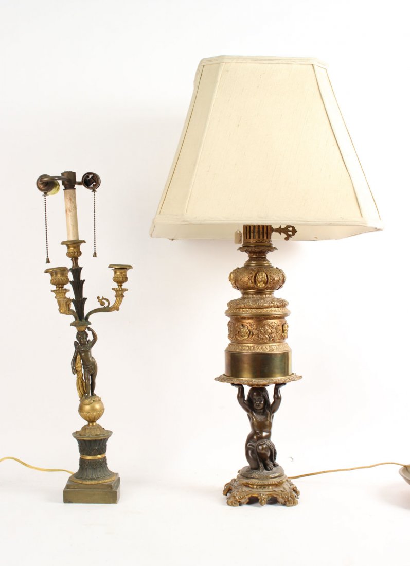 Neoclassical Putti Figural Three Arm Candelabra (1 of 9)