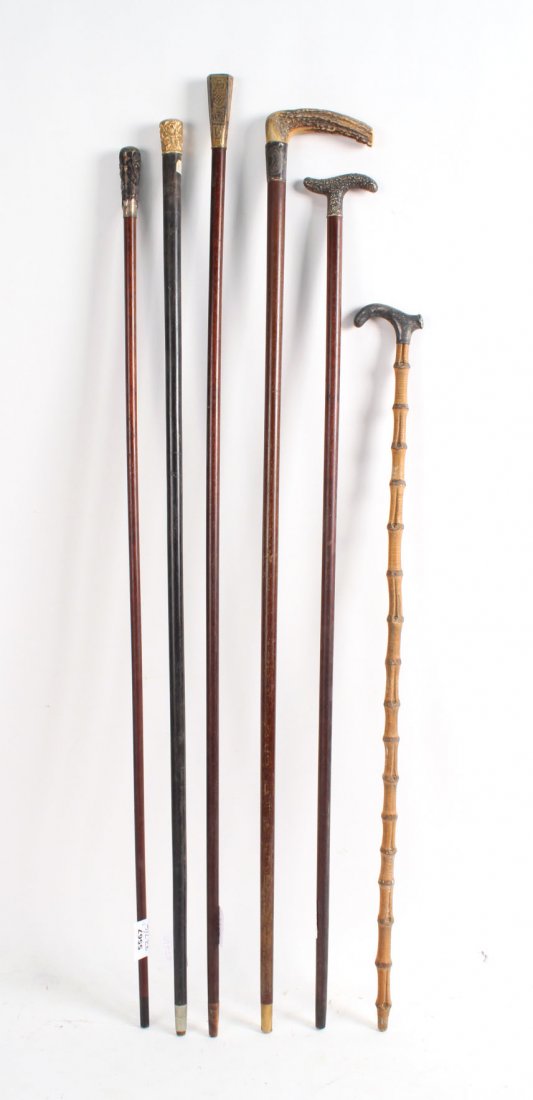 Six Walking Sticks, 19thC. (1 of 7)