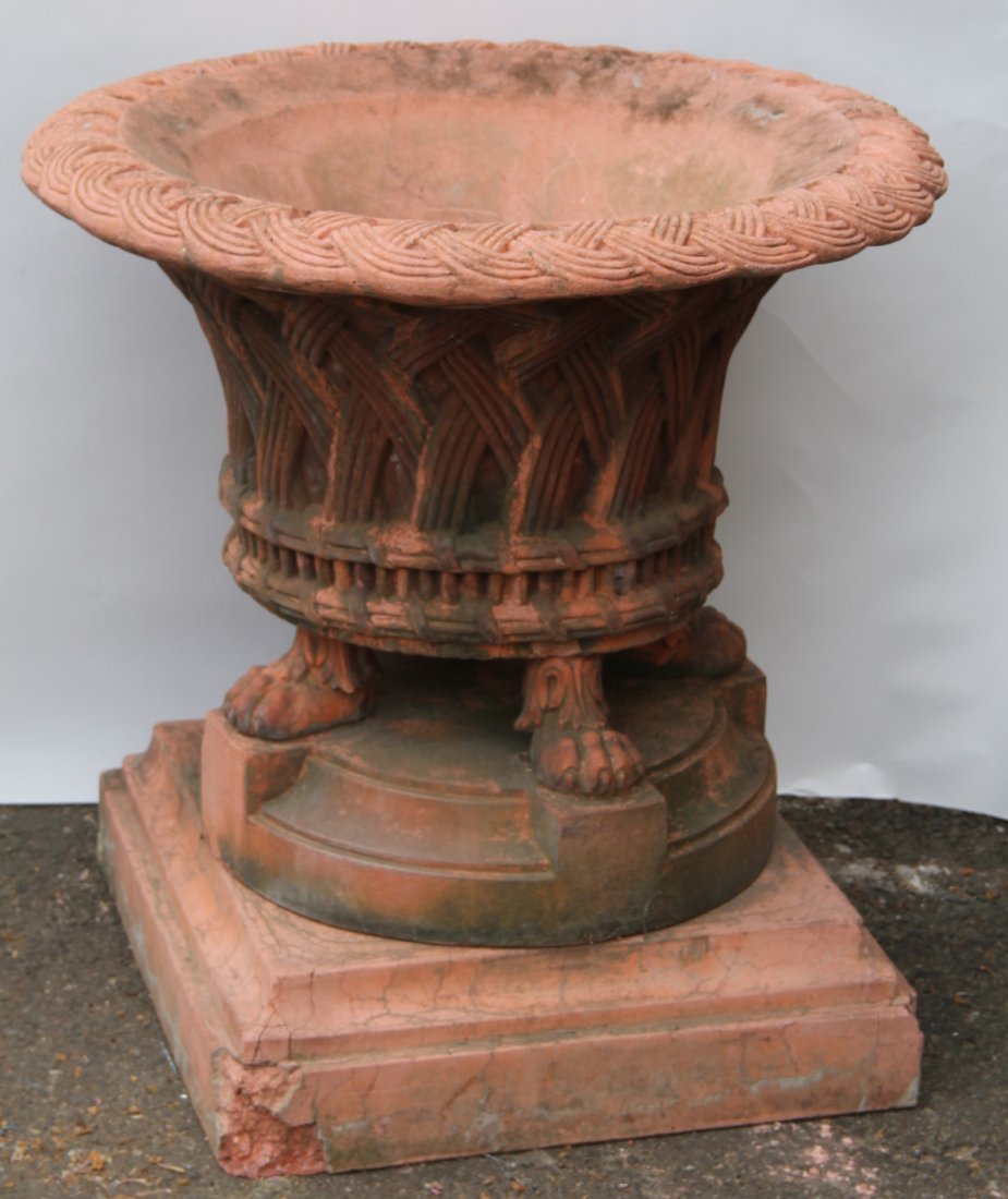 Neoclassical Style Terracotta Garden Urn (1 of 7)