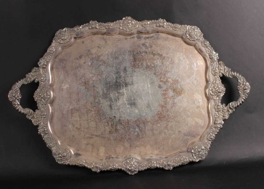 Ellis Barker Silver Plated Tray (1 of 3)