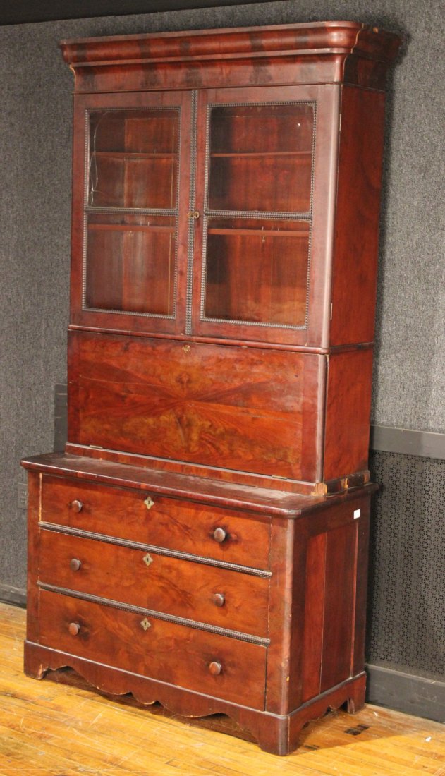Victorian Mahogany Bookcase Secretary (1 of 10)