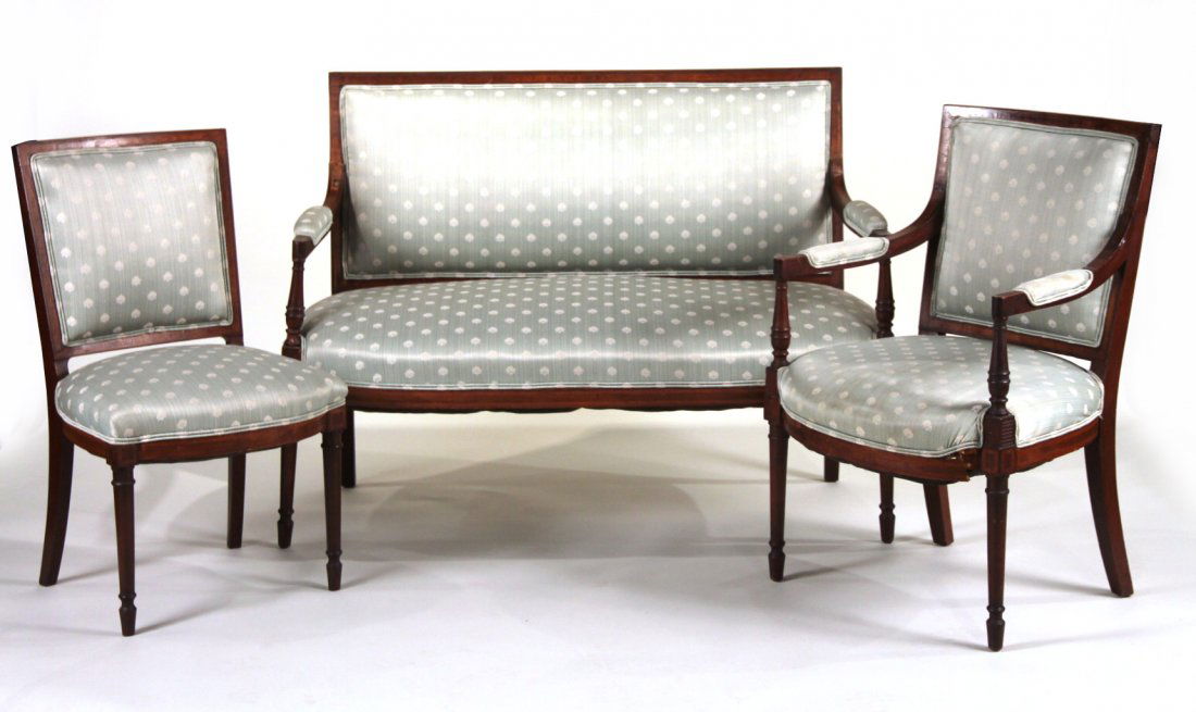 Suite of Federal Style Mahogany Seating Furniture (1 of 10)