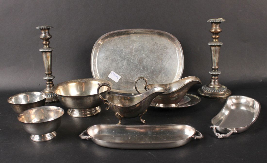 Group of Silver Plated Table Items (1 of 10)