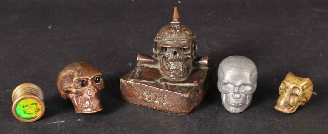 WWI Germany Skull with Spike Helmet Bronze, 1914 (1 of 10)