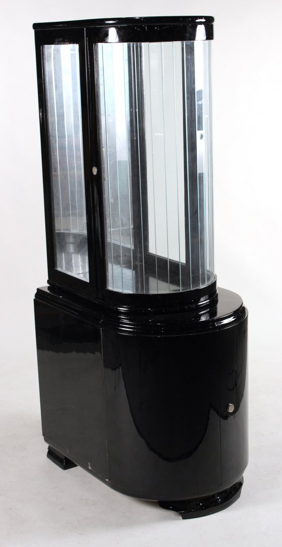 Art Deco Black Lacquer Vitrine (1 of 8)