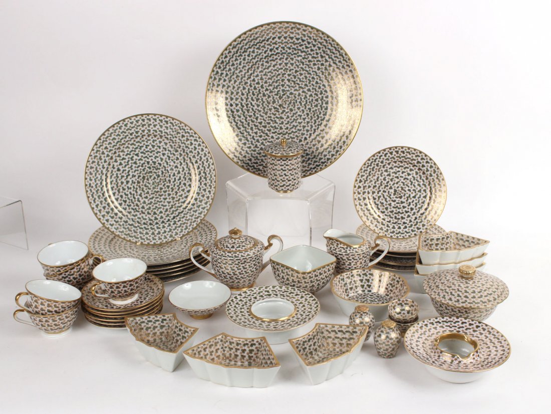 Partial Polychrome Decorated Dinner Service (1 of 10)