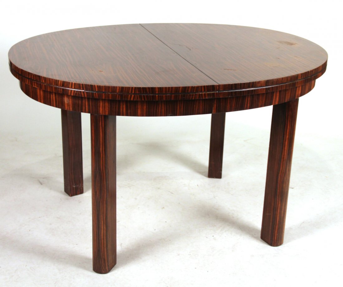 Art Deco Zebrawood Dining Table (1 of 10)