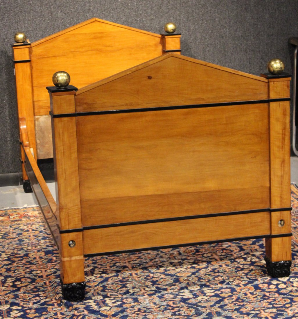 Biedermeier Part-Ebonized Cherrywood Bedstead (1 of 8)