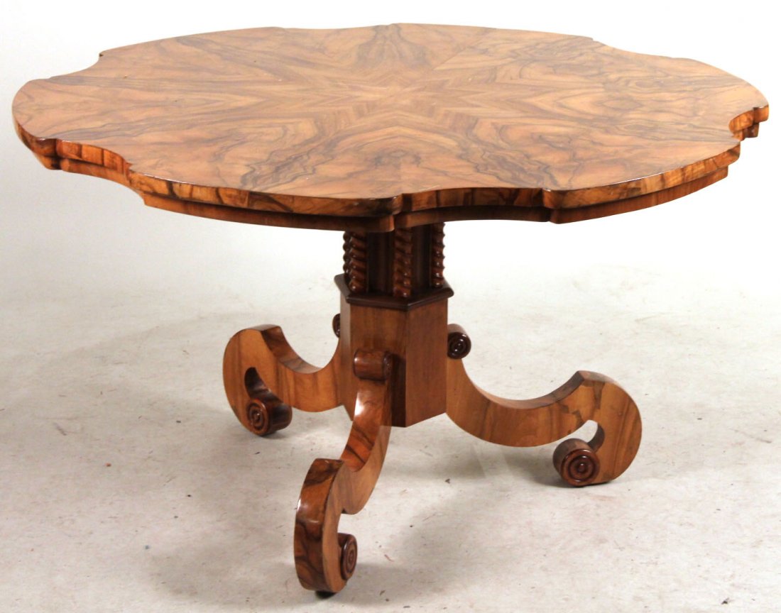 Art Deco Burlwood Center Table (1 of 9)