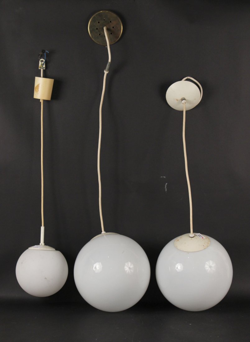 Three Mid-Century Modern Globe Ceiling Fixtures (1 of 8)