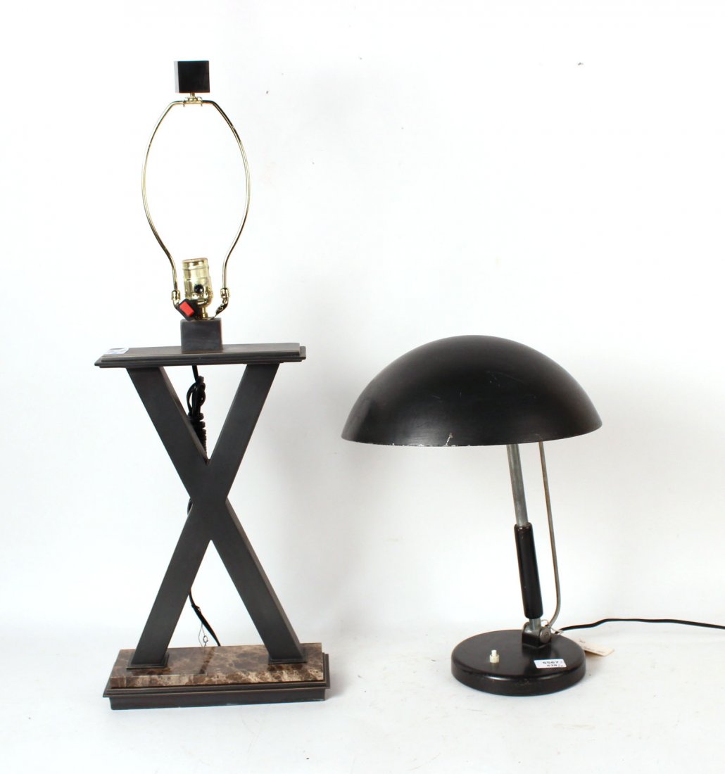 Modern Painted Black Metal Desk Lamp (1 of 10)